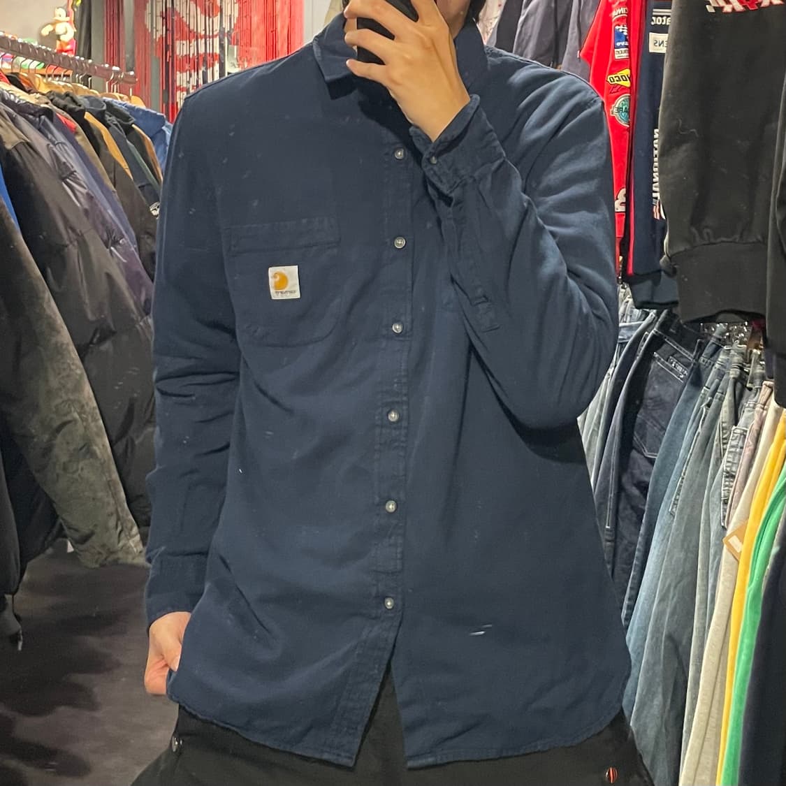 [IM] carhartt 칼하트 사파이어블루 긴팔셔츠 상품이미지2