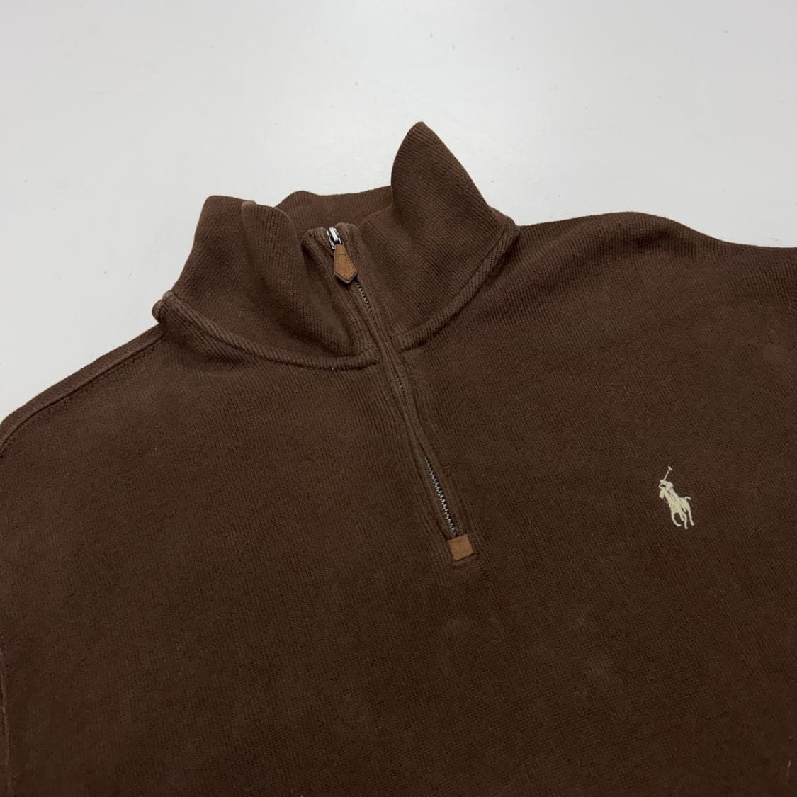 폴로 포니 브라운 아노락 반집업 니트  상품이미지3