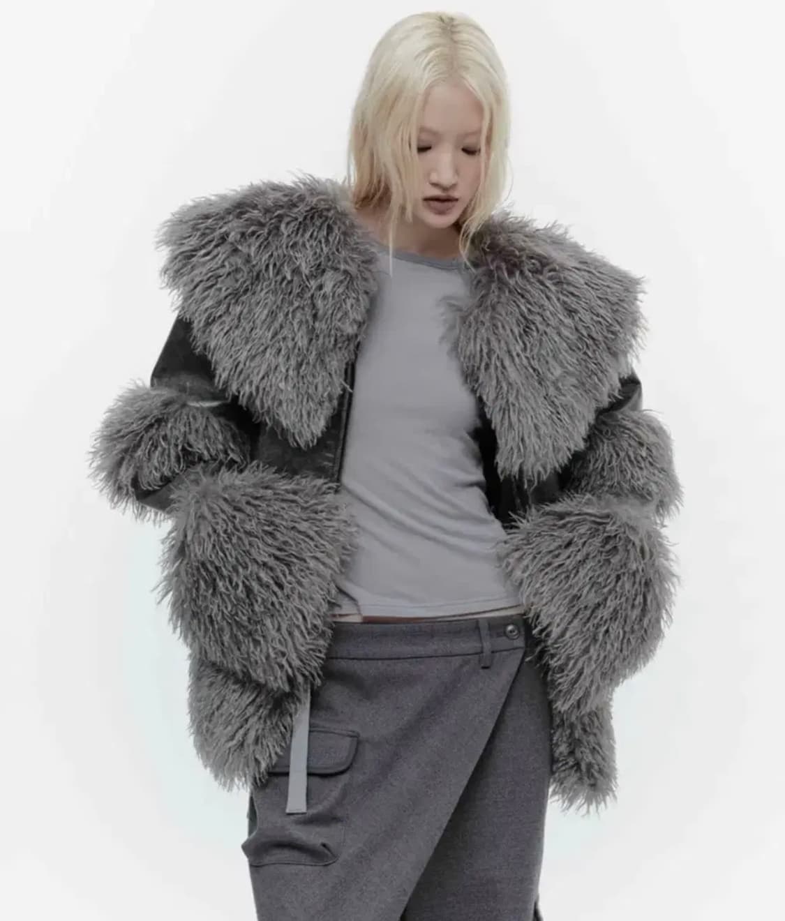 (새상품)웻태그 퍼자켓 상품이미지1