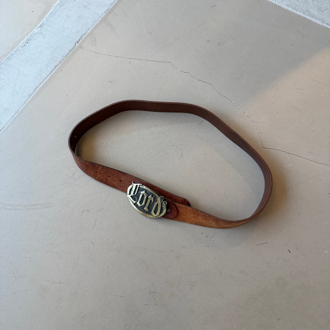 vtg 빅 버클 레더 벨트 상품이미지2