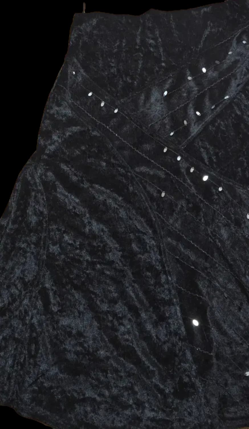 빠른처분가)) 빈티지 벨벳 스팽글 플레어 롱 스커트 상품이미지2