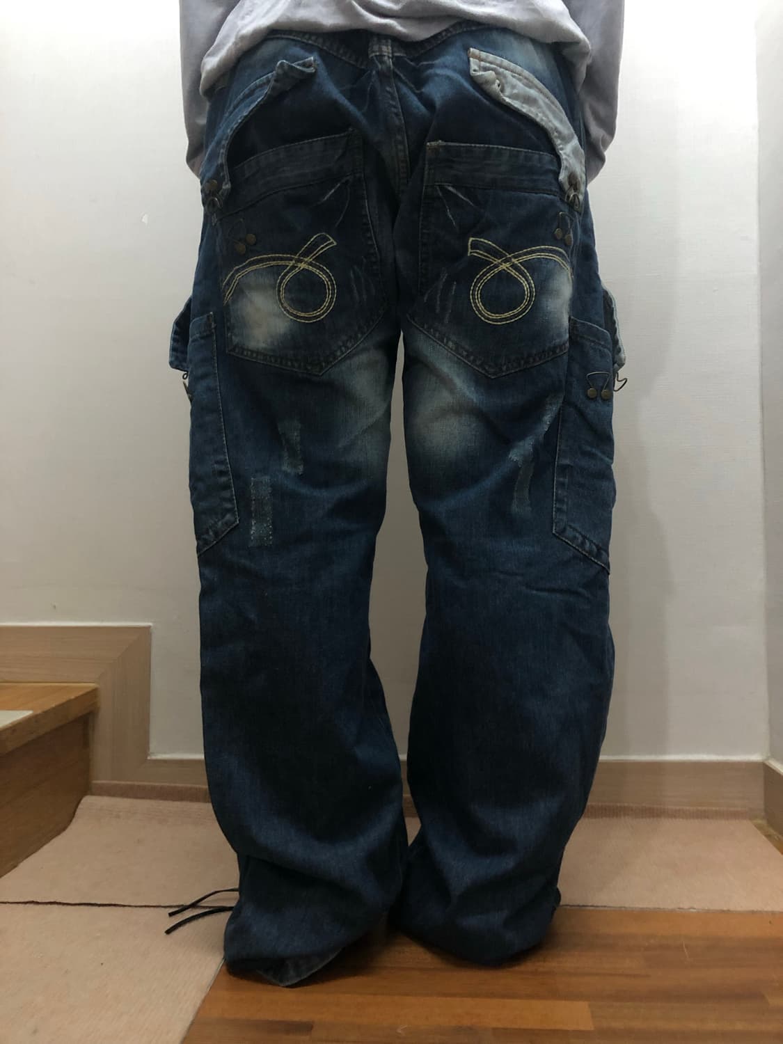 빈티지 데님 펑크 디테일 팬츠 상품이미지9