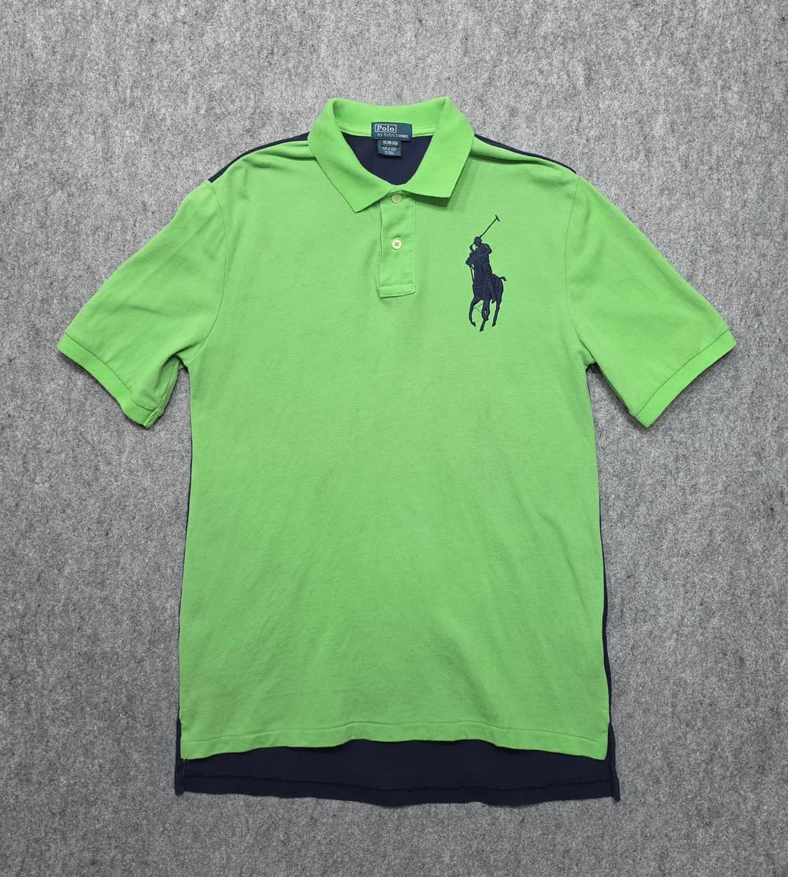 폴로 랄프로렌 빅로고 컬러블록 투컬러 PK 카라 반팔티 보이즈 XL 상품이미지1