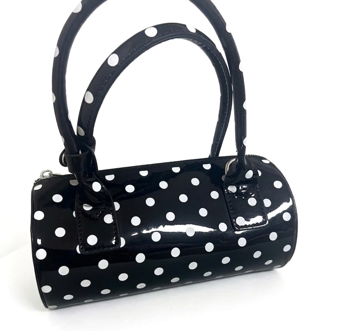 빈티지 도트 블랙 핸드백 숄더백 상품이미지1