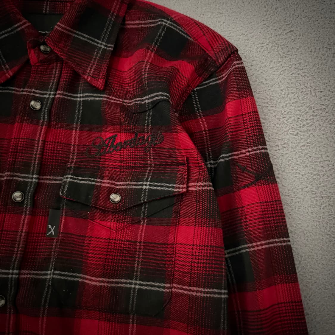 Abordage skull stud check shirt 상품이미지5