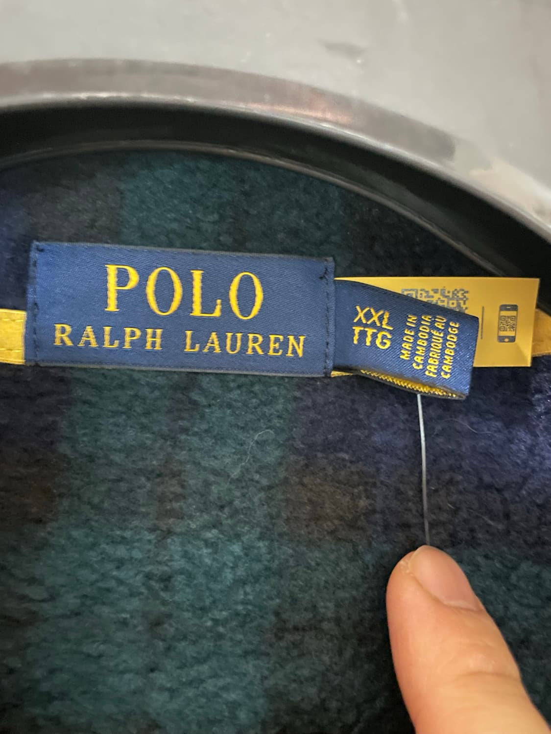 폴로 타탄체크 블랙와치 반집업 플리스 신칠라 2XL 새제품 상품이미지4