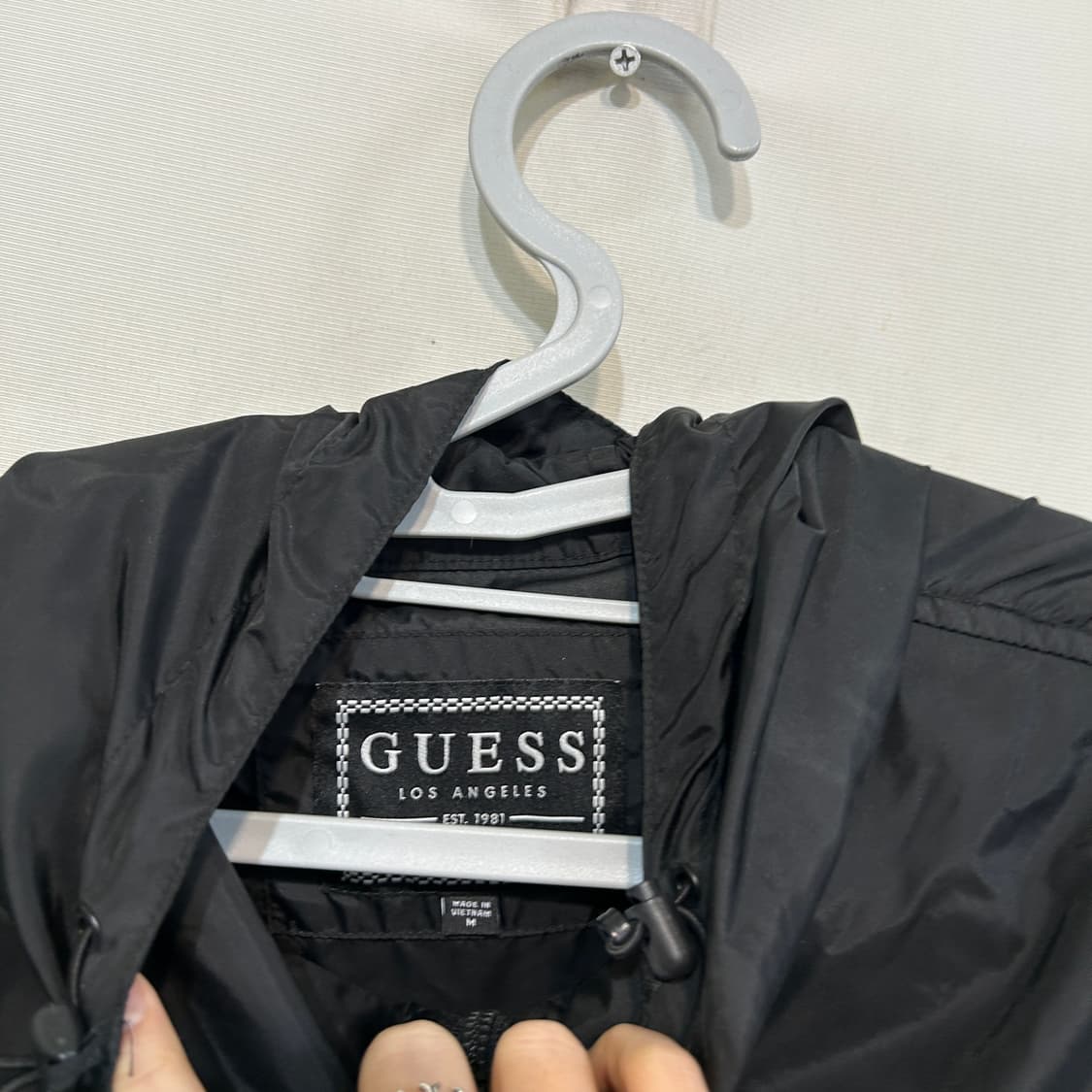 게스 나일론 바람막이 95 아노락 블랙  상품이미지2