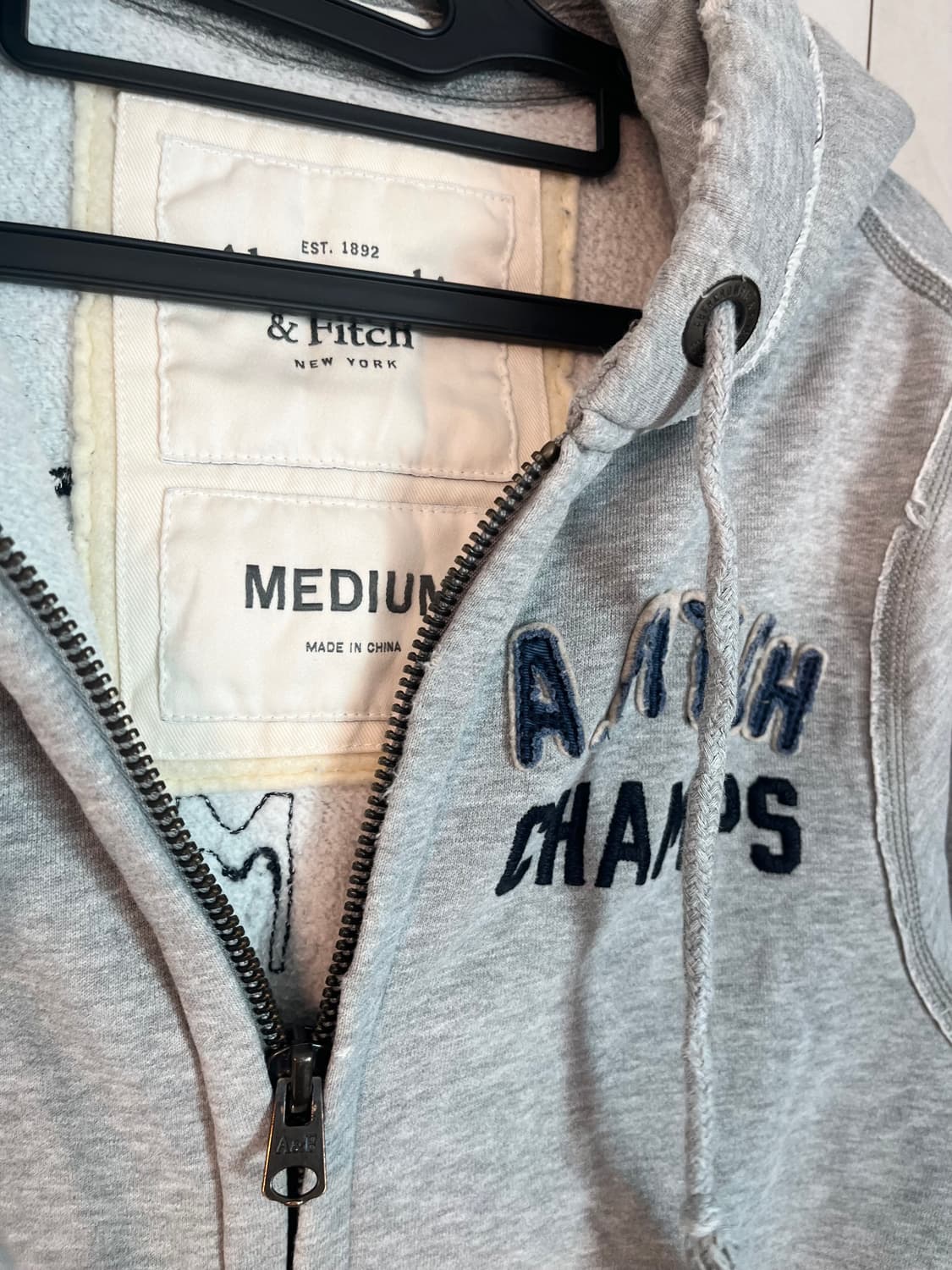 아베크롬비 데님 디테일 후드집업 그레이 [M]  상품이미지6