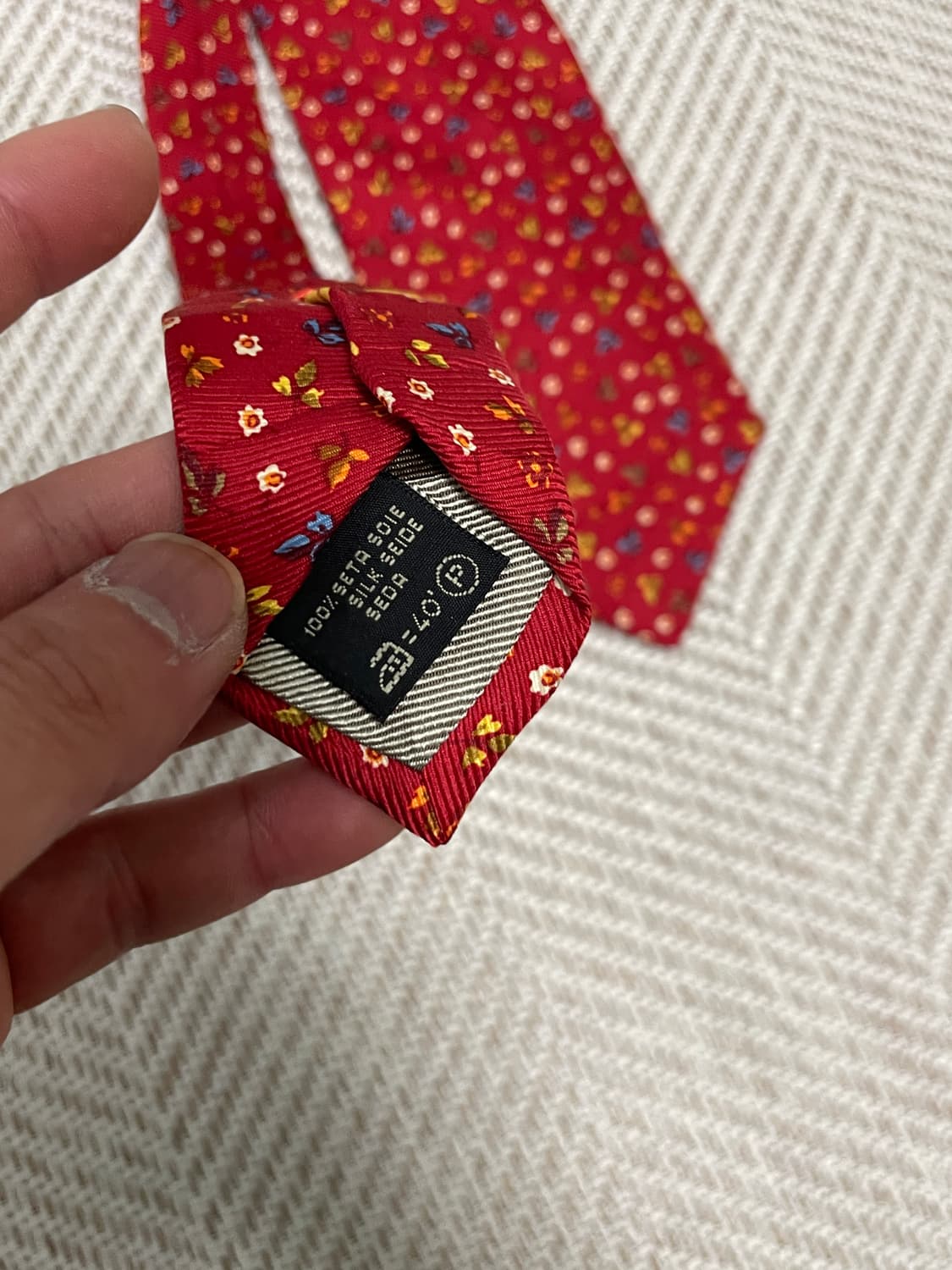 에르메네 질도 제냐 실크 넥타이  J03355 상품이미지5