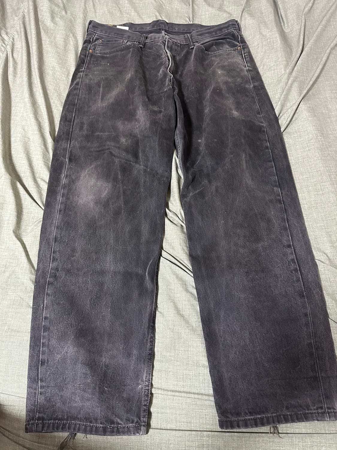 리바이스550 흑청 38/32 착샷O 상품이미지1