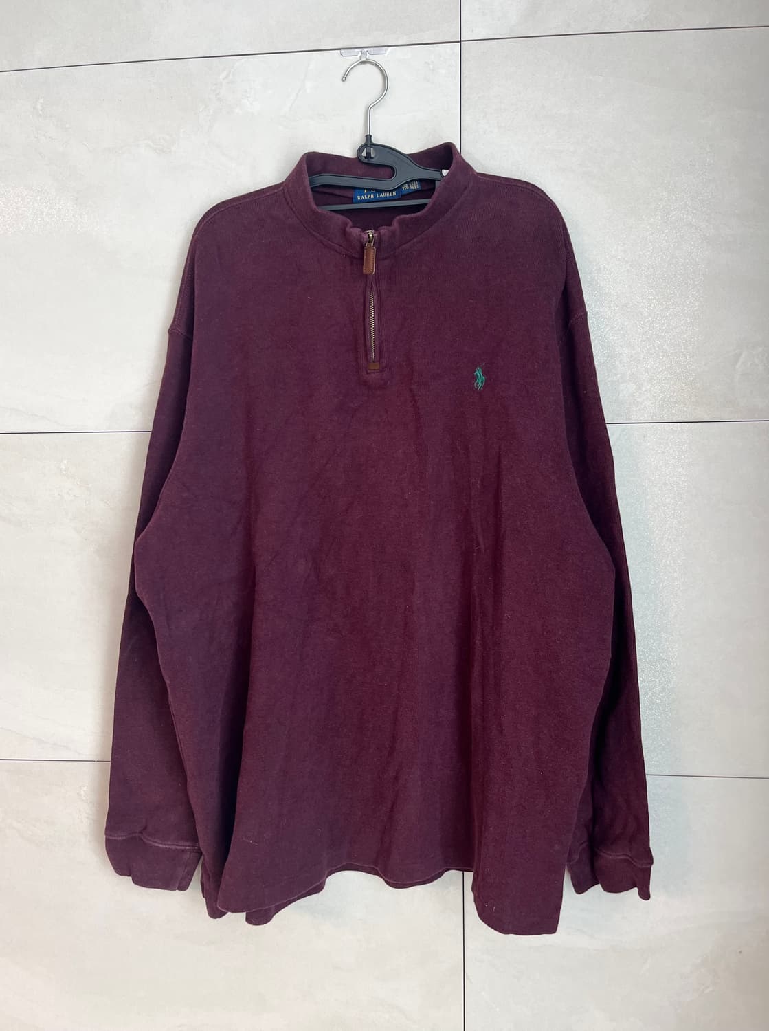 [2XL] 폴로 랄프로렌 하프집업 버건디 니트  상품이미지3