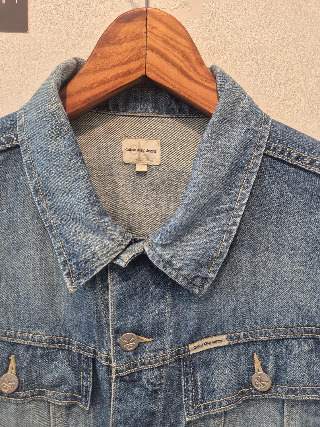 캘빈클라인진 데님 자켓 M 
사이즈   상품이미지2