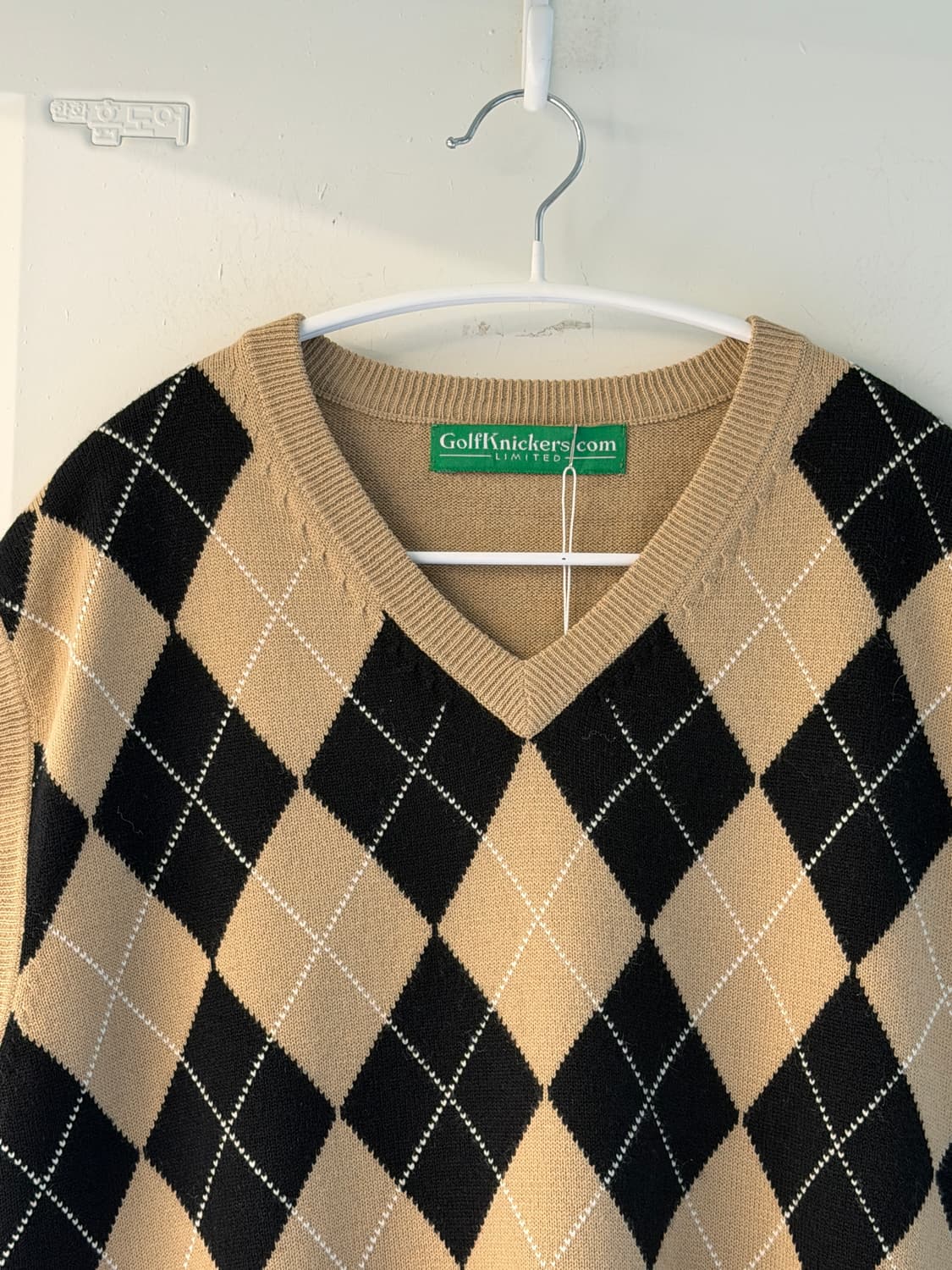 일본빈티지 아가일패턴 니트베스트 상품이미지6