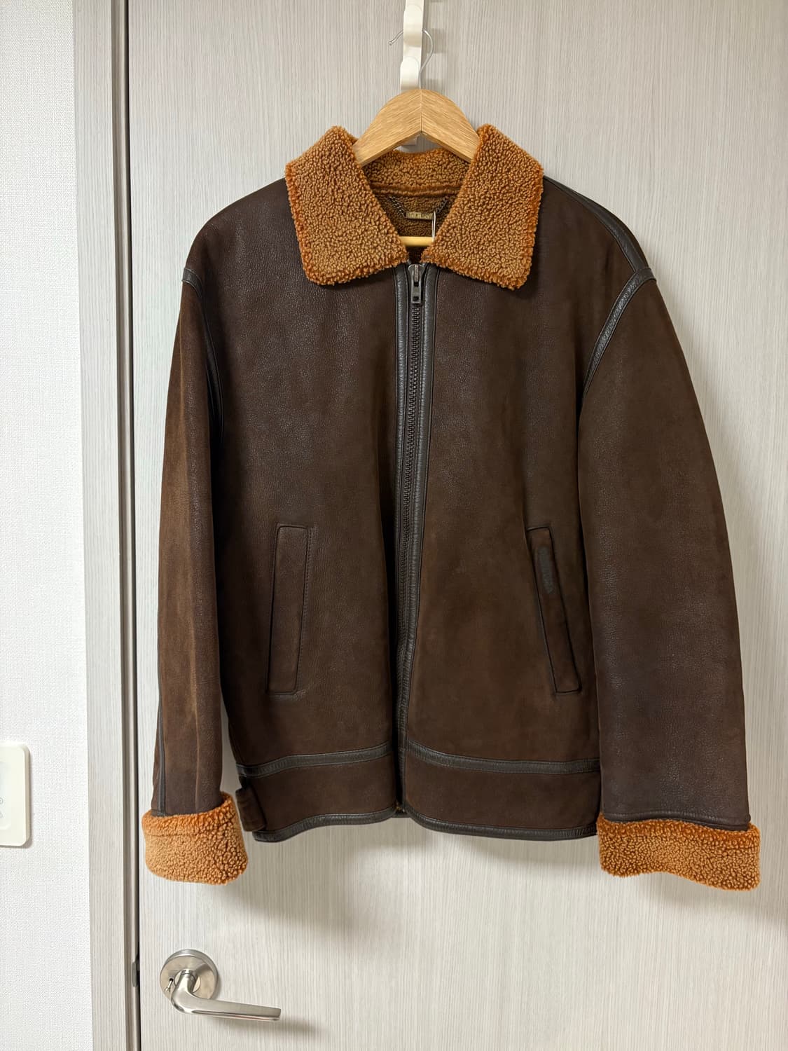 빈티지 시어링 무스탕 봄버 자켓 100-103 상품이미지2