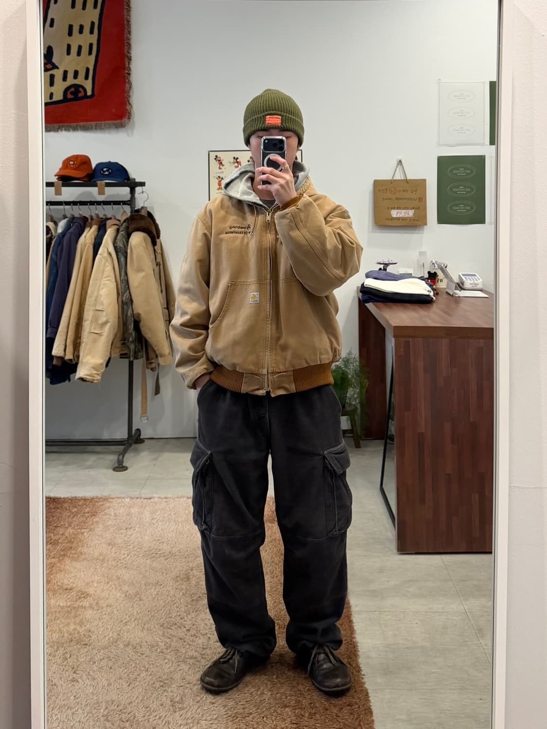 00s Carhartt 칼하트 덕 액티브 후드 워크 자켓 (USA) 상품이미지2