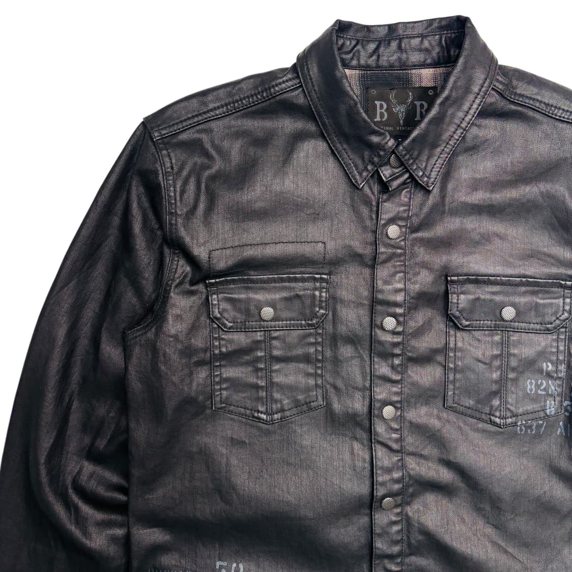 버커루 y2k 빈티지 블랙 레더 셔츠 자켓 L 상품이미지2