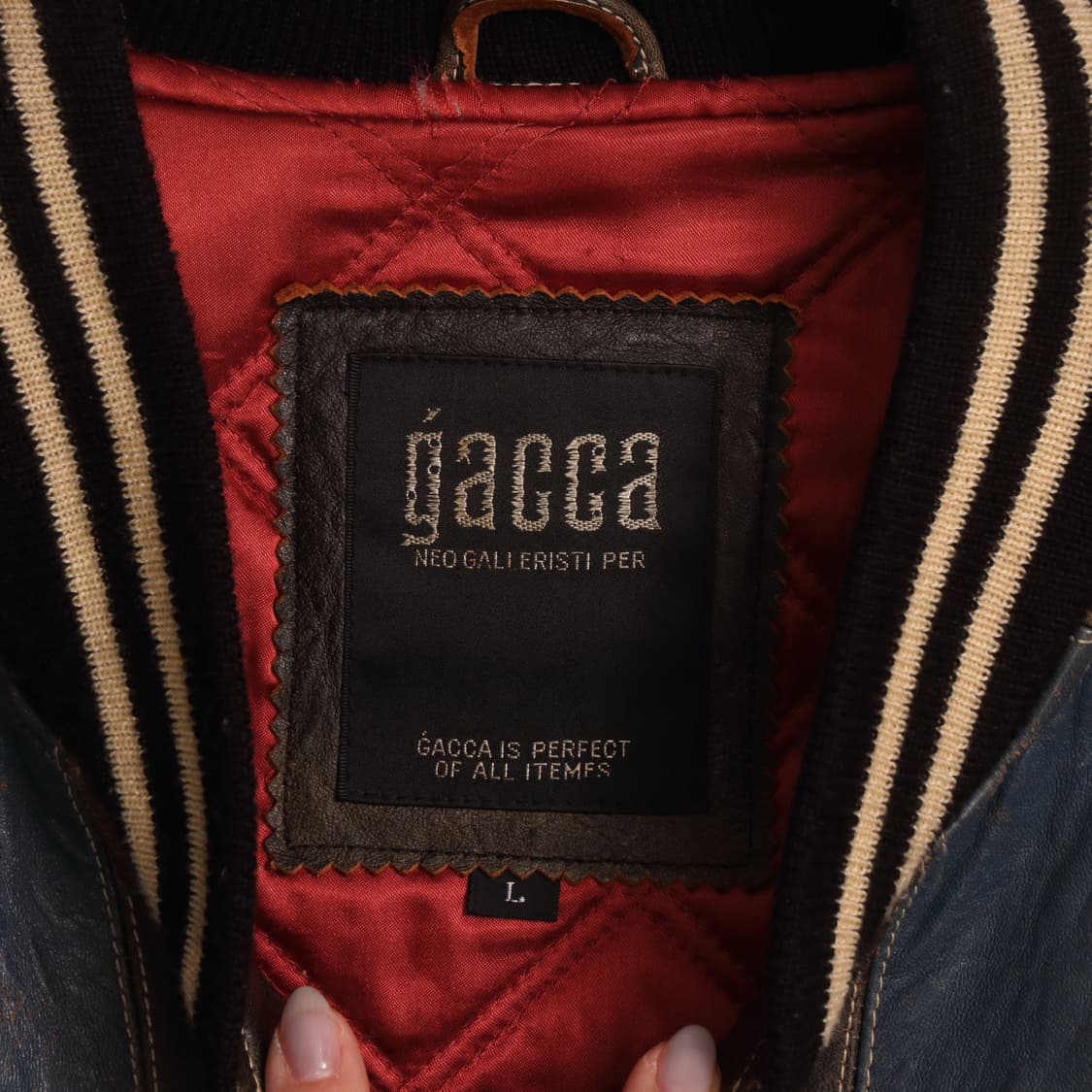 90's 펠레펠레 올드스쿨 레더 스타디움 자켓 A1524 상품이미지3