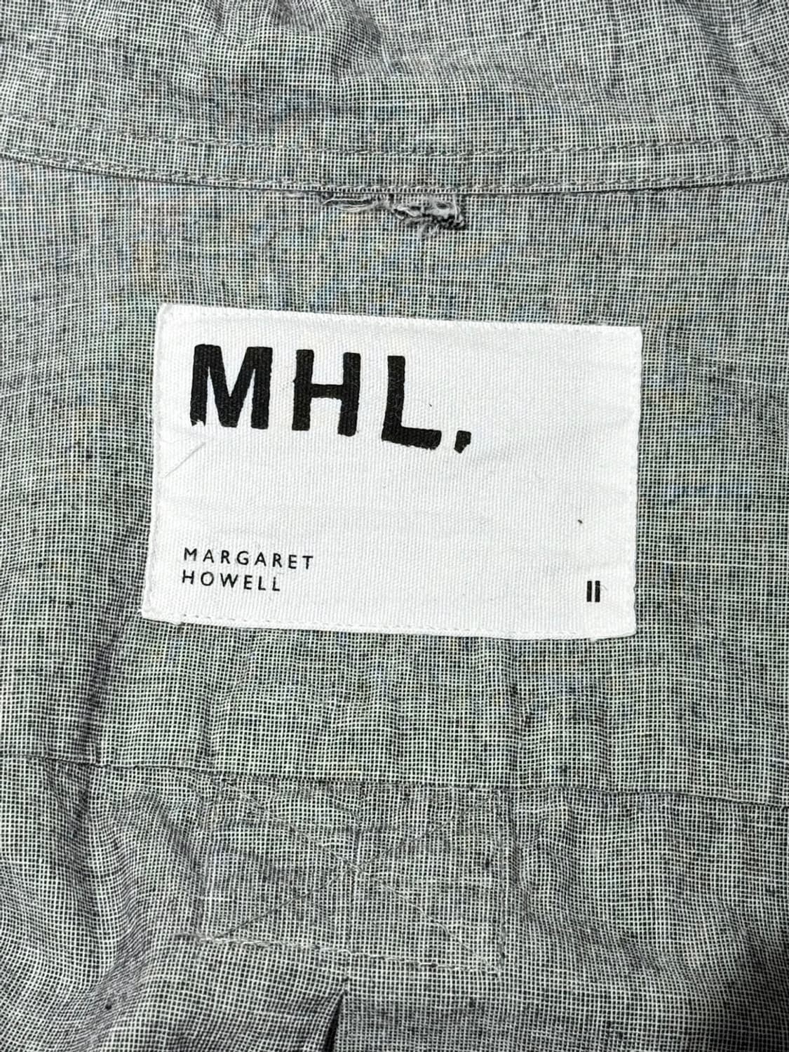mhl 마가렛 호웰 그레이 코튼 리넨 포켓 롱 셔츠 상품이미지7