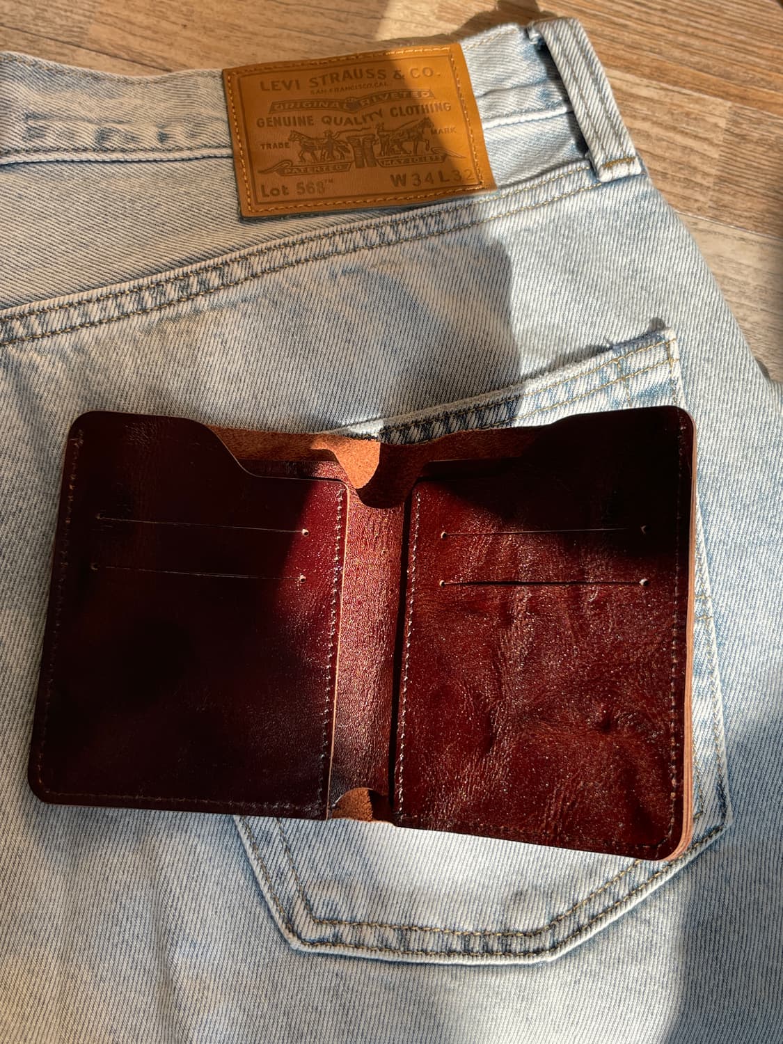 브라운 태닝가죽지갑 상품이미지5