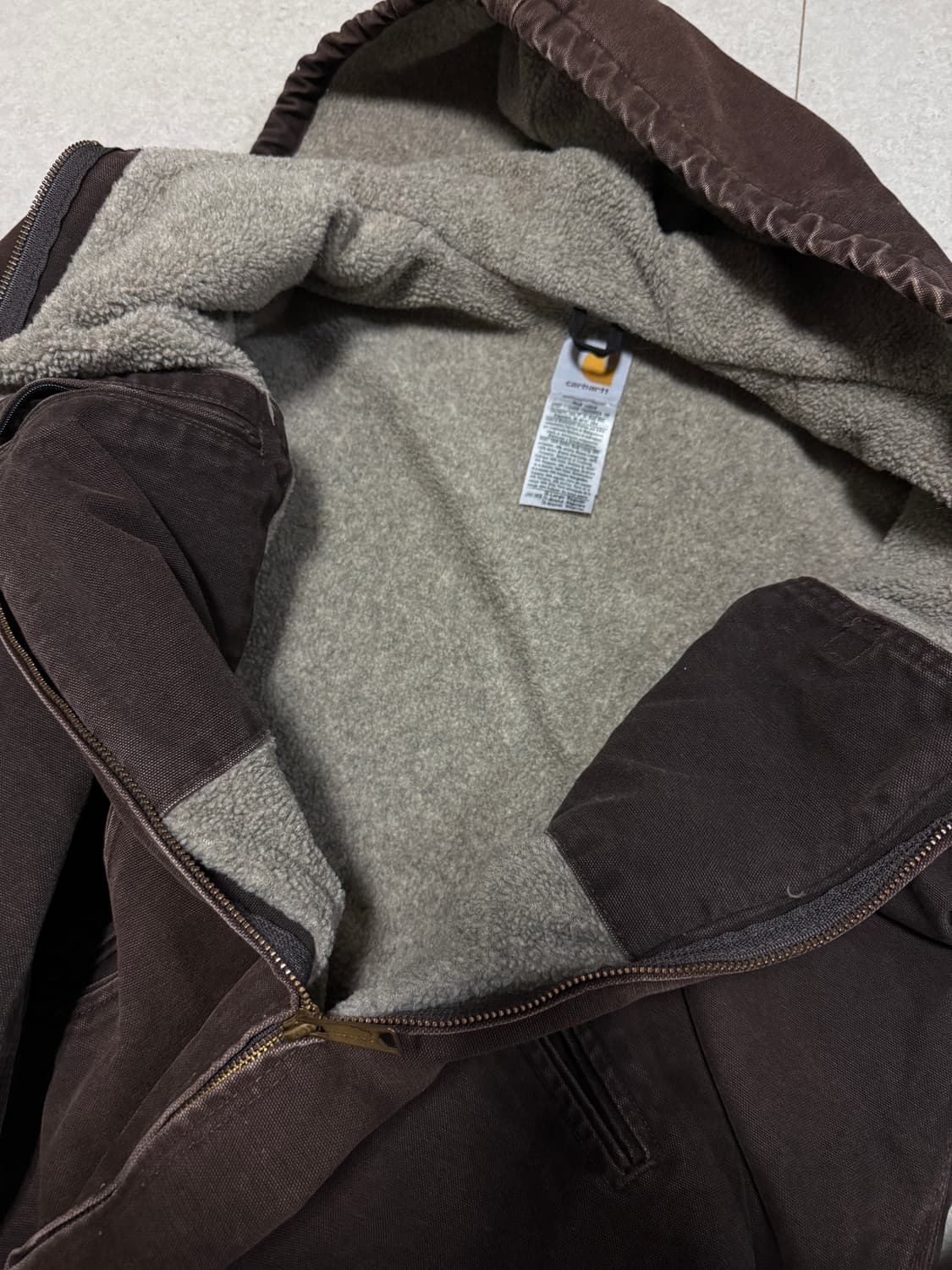 소매상태좋음) 칼하트 시에라 j141 자켓 xl dkb 다크브라운 상품이미지6