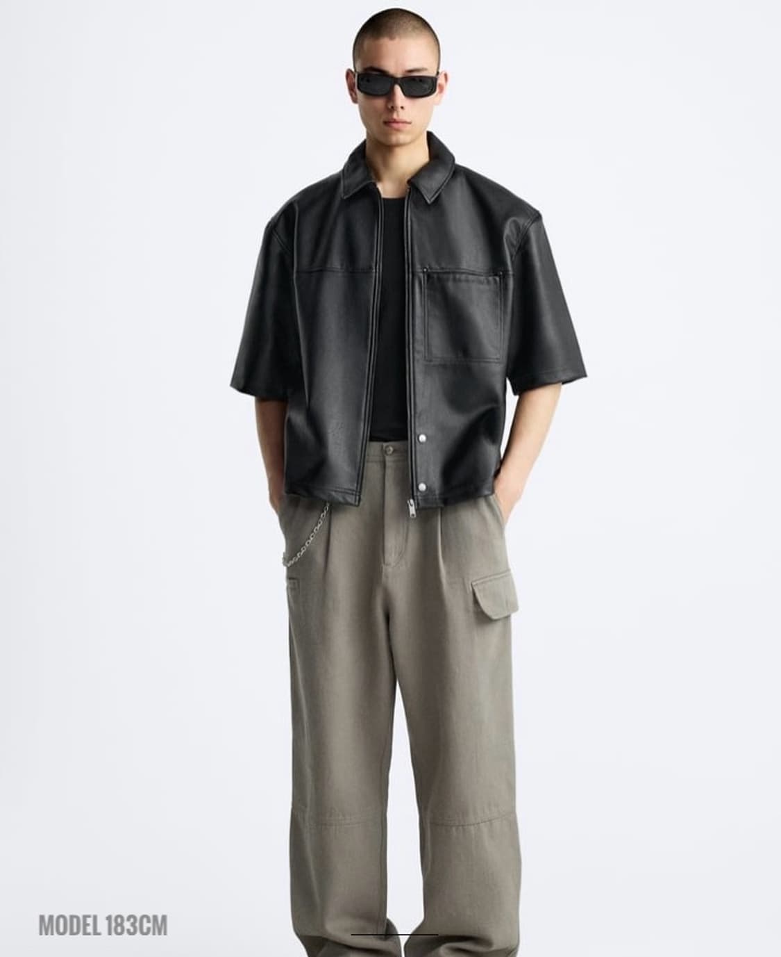 Zara 하프 슬리브 레자 셔츠 상품이미지4