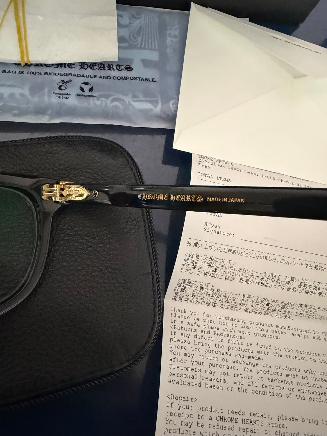 크롬하츠 SMOKE SHOW-A  스모크쇼 금장 안경 18k 상품이미지6