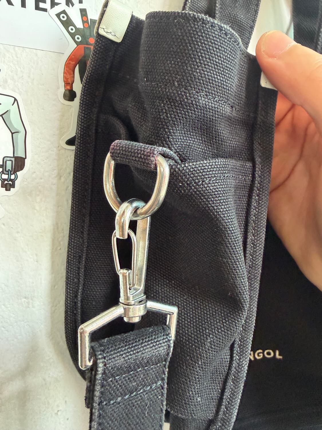 캉골 미니 토트백(크로스백) 블랙 상품이미지7