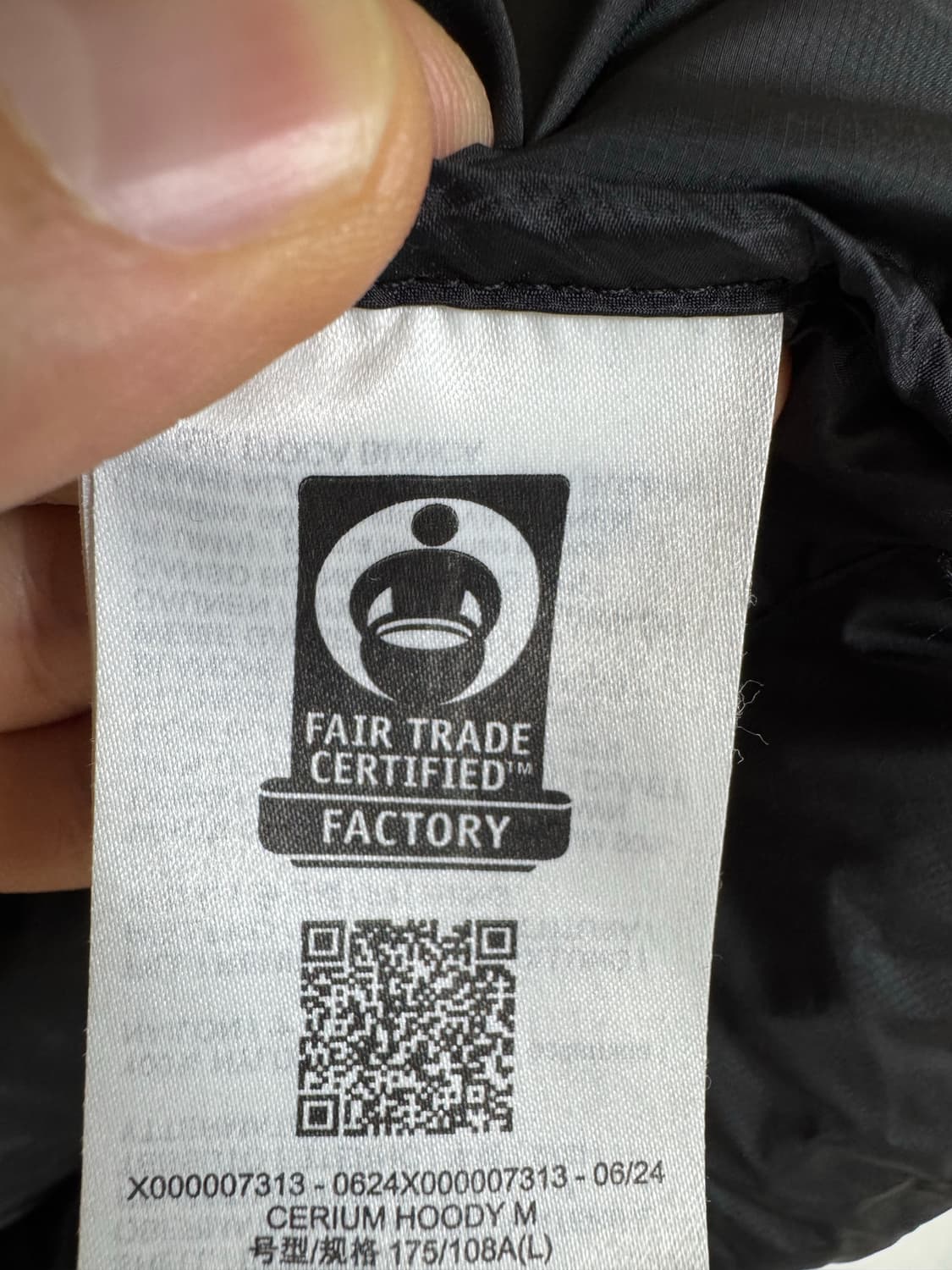 L 아크테릭스 세륨 후디 블랙 패딩 후드 점퍼 상품이미지9