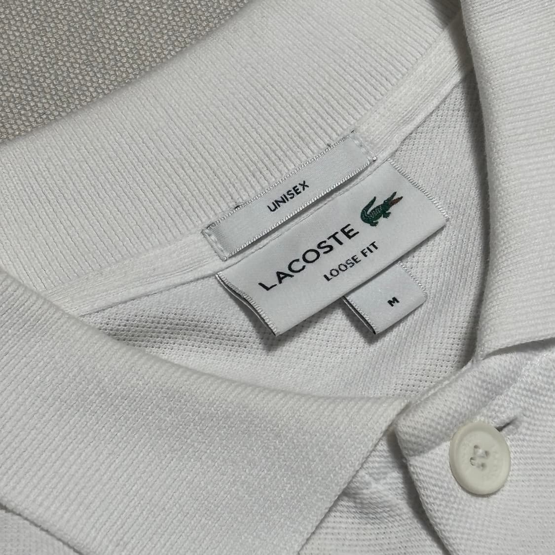 🫶🏻 라코스테 루즈핏 화이트 카라 반팔티셔츠 🫶🏻 상품이미지4