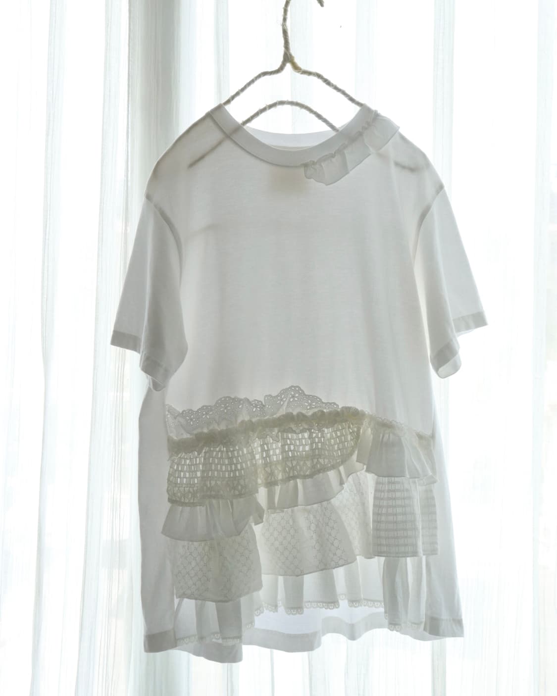 [Beams Boy] Tori-To Lace Frill T-Shirt 상품이미지7
