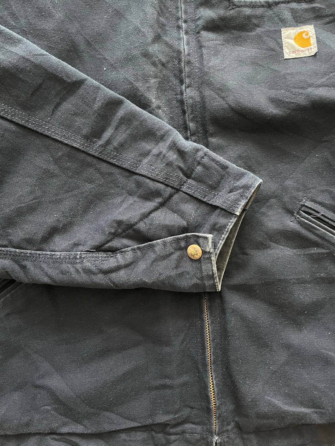 칼하트 j01(48)  디트로이트자켓 네이비컬러 상품이미지8