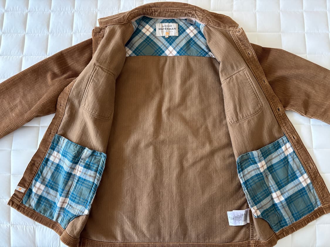 퀵실버 Quiksilver Waterman 코듀로이 셔츠 S 상품이미지4