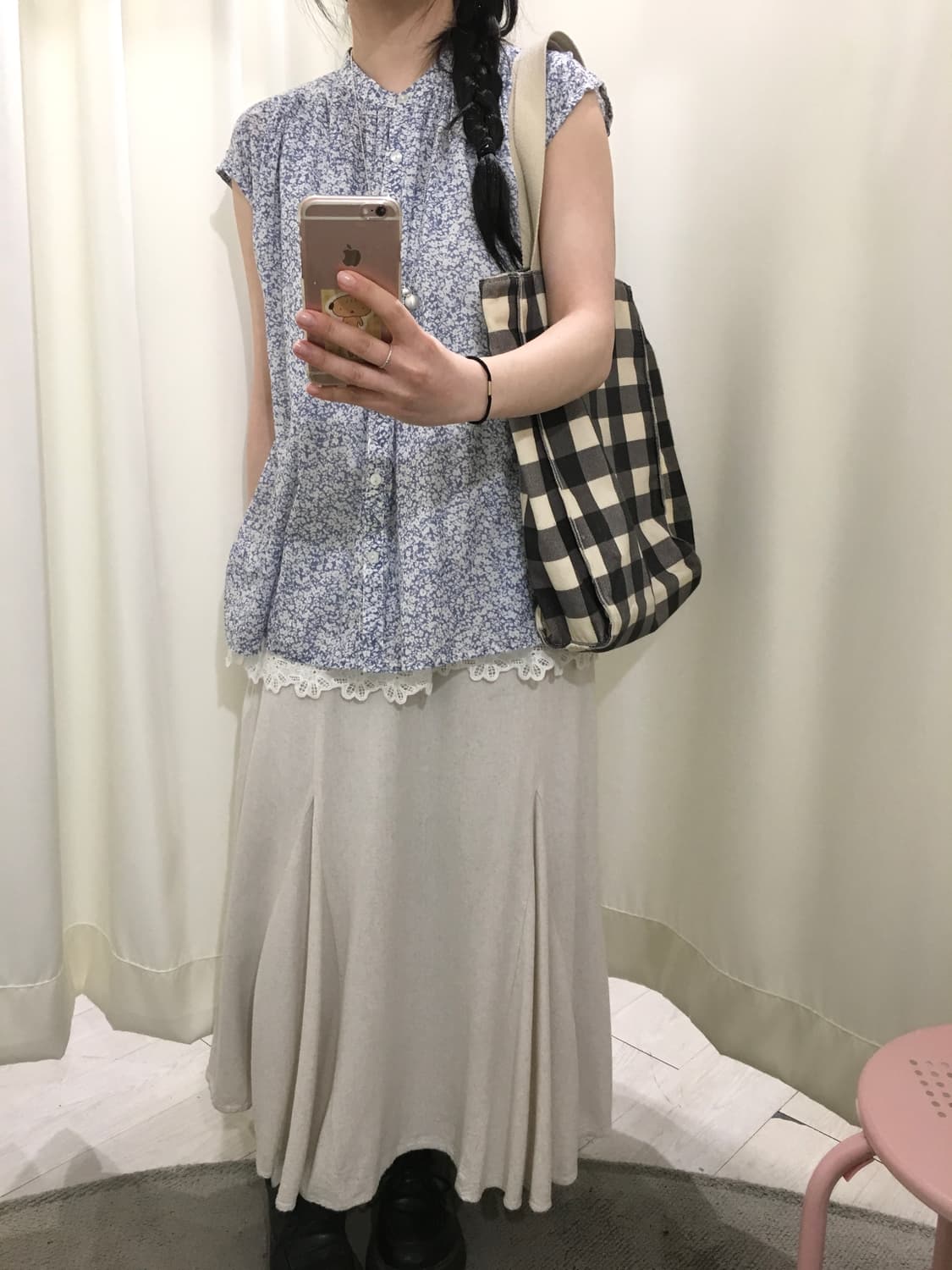 내추럴 모리 아이보리 스커트 상품이미지6