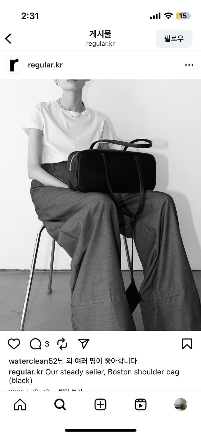 regular Boston shoulder bag 상품이미지1