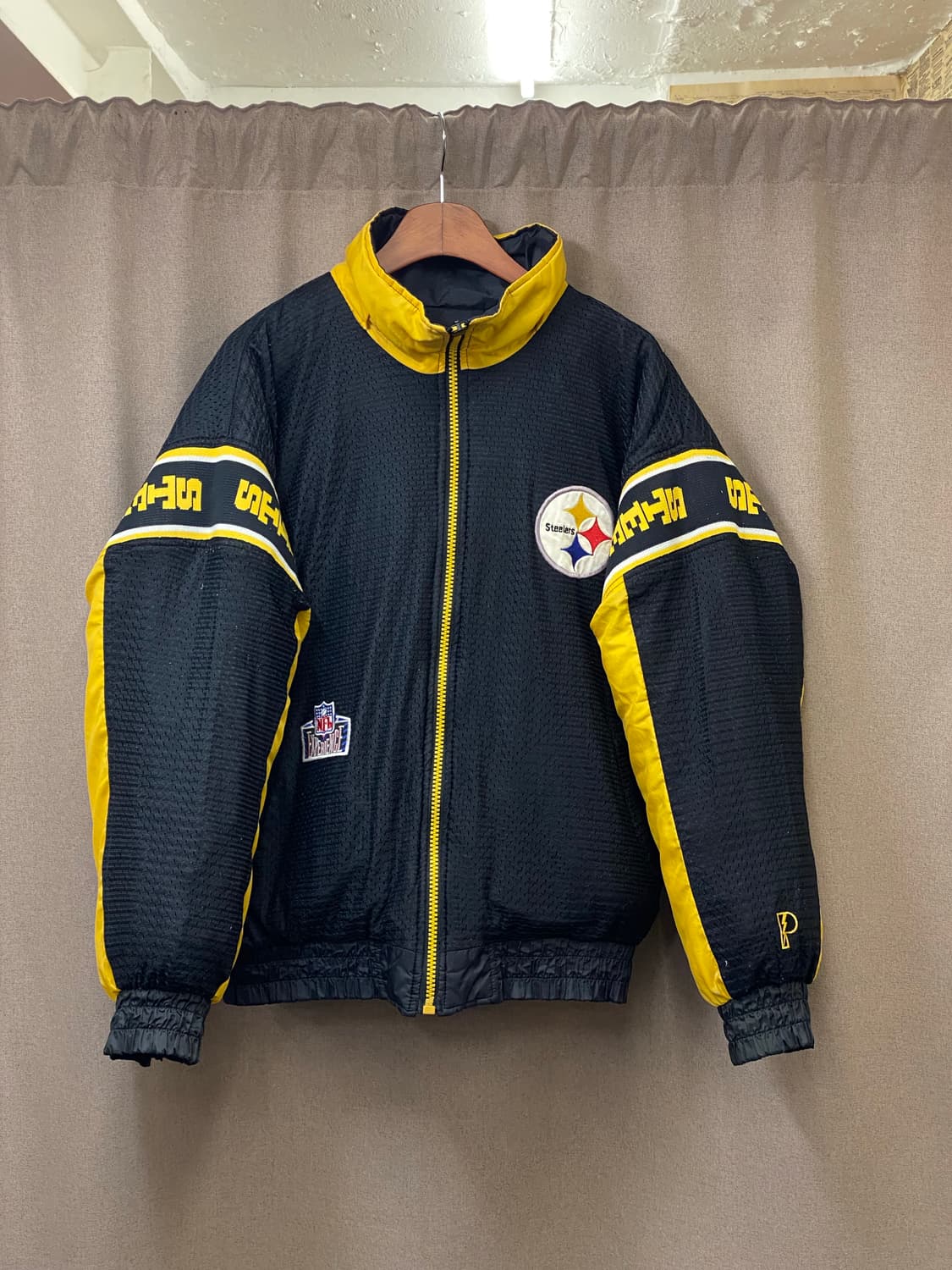 90s nfl 피츠버그 스틸러스 리버시블 팀 패딩 점퍼 상품이미지5