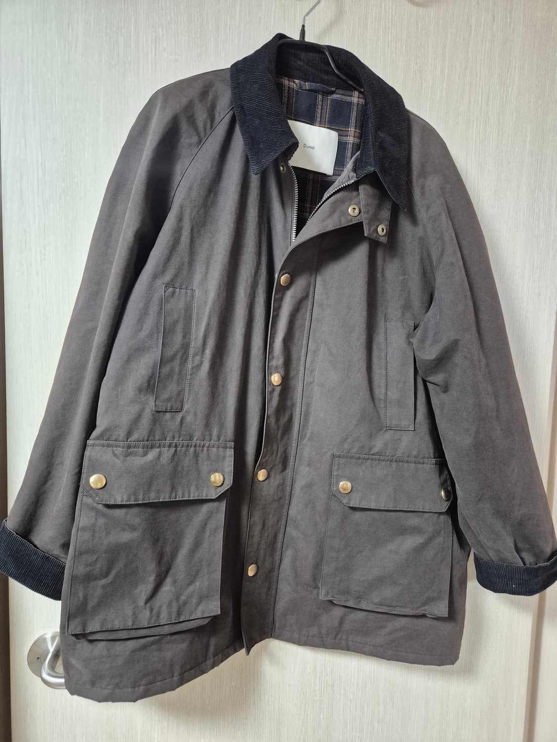 (25년) 던스트 왁스 코튼 헌팅자켓블랙 라지 상품이미지1