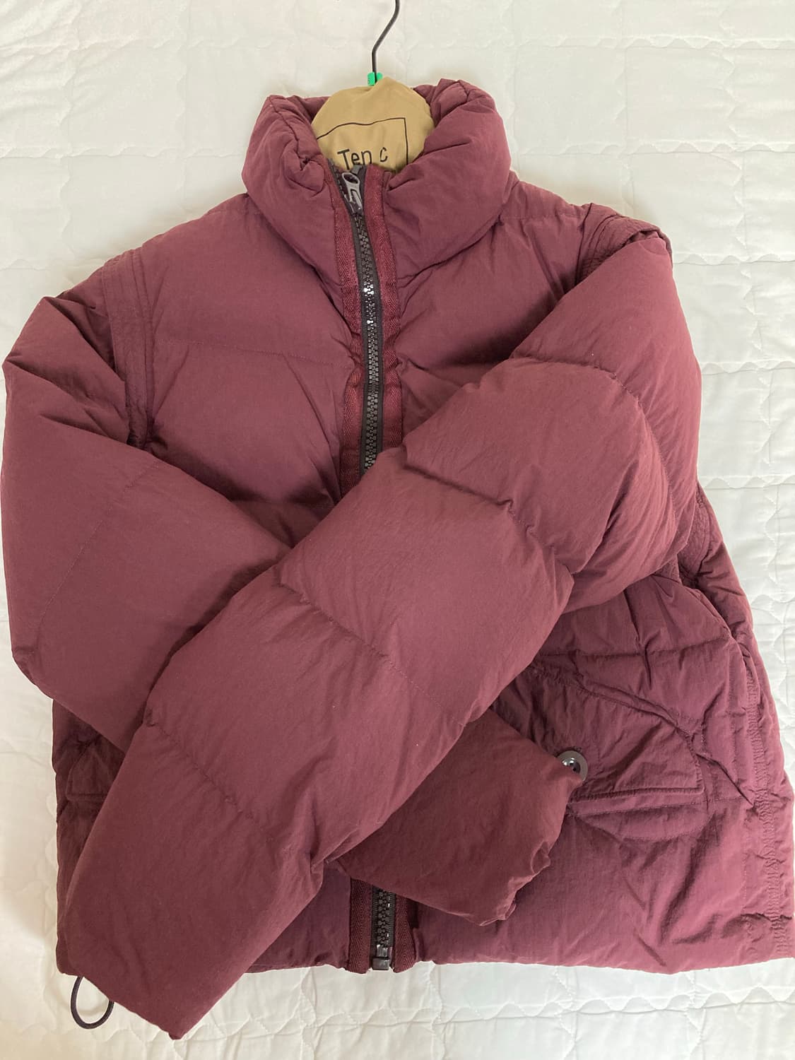 텐씨 투웨이 패딩 버건디 상품이미지2