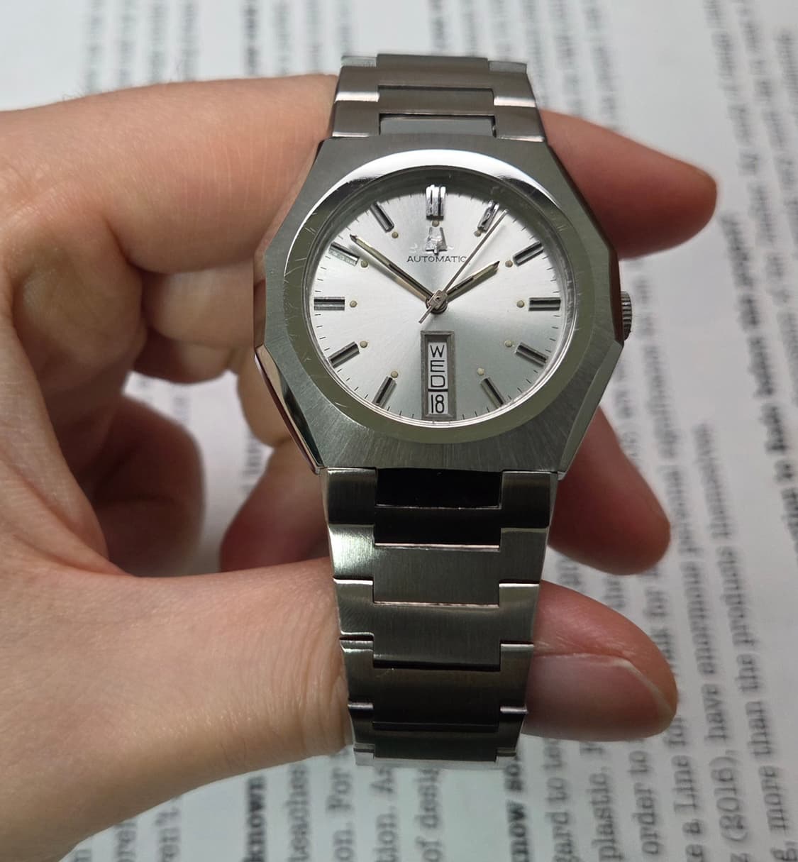 빈티지 부로바 옥타 순정 실버판 데이데이트 오토매틱 뻐뻐시 브슬 ver. 상품이미지3