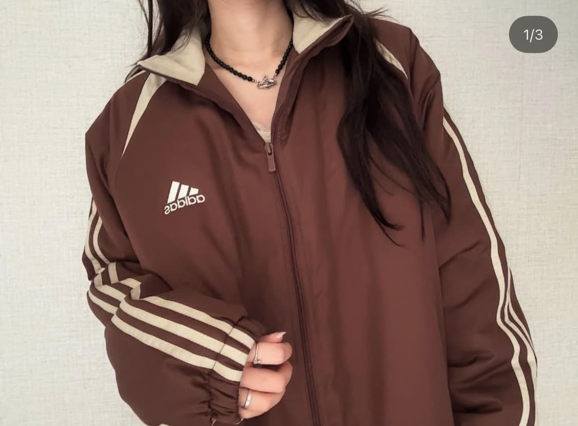 아디다스 90s 브라운 패딩 자켓 상품이미지1