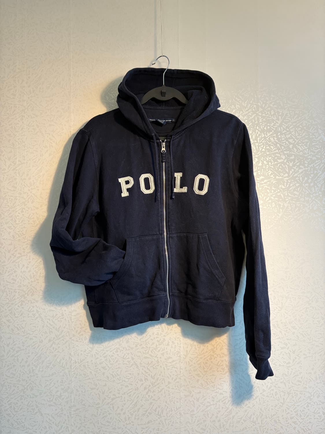 빈티지 폴로 자수 후드집업 상품이미지1