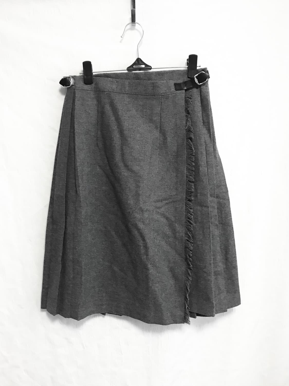 빈티지 니혼진 너드 버클 플리츠 랩 스커트 상품이미지1