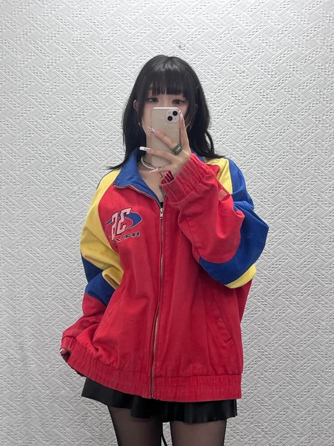 빈티지 희귀 펑크 키치 스키틀즈 모터사이클 레이싱 자켓 L C11137 상품이미지1