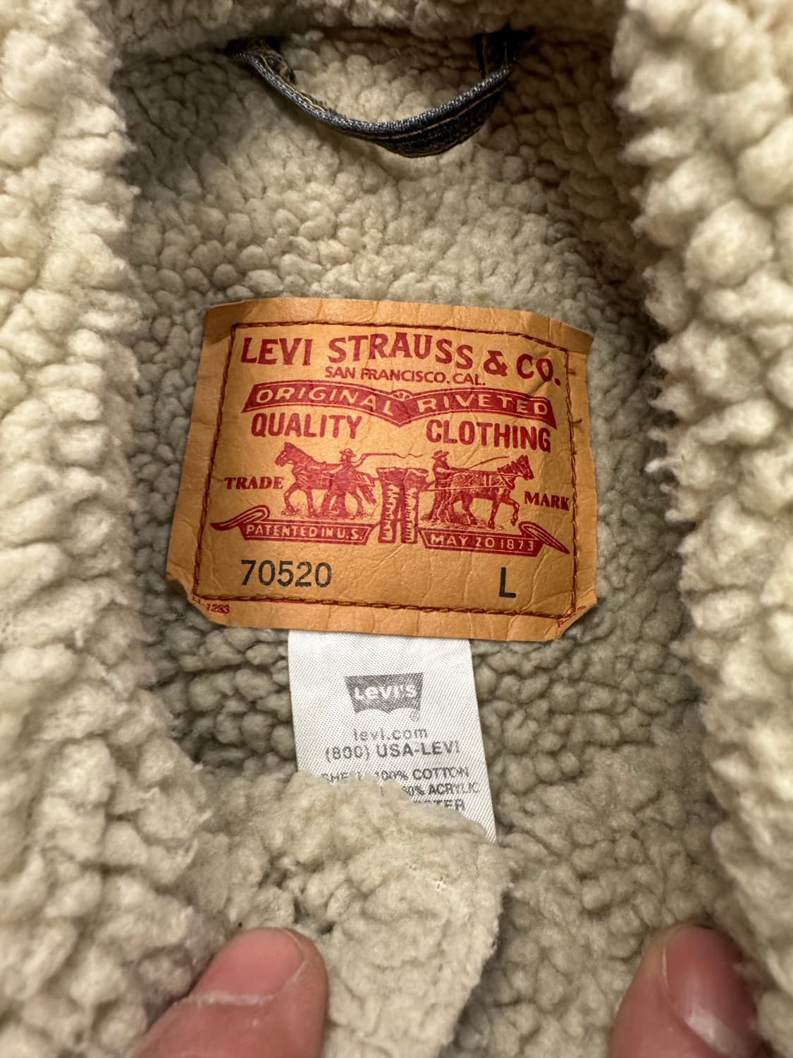 리바이스 빈티지 70520 셰르파 트러커 데님자켓 상품이미지3