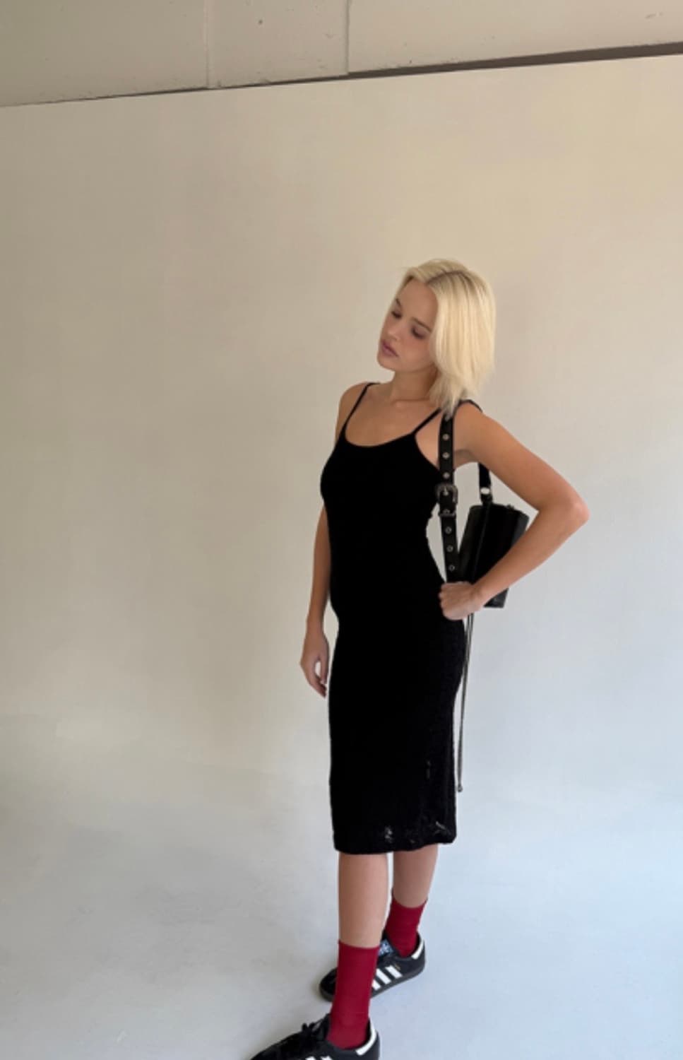 미스테리어스호텔 레이스 슬립 원피스 블랙 상품이미지1