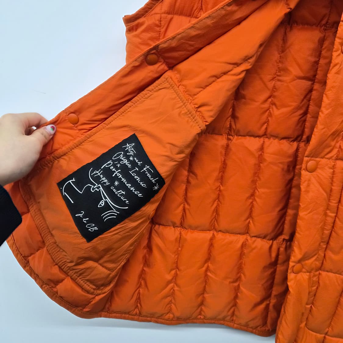 까스텔바작 오렌지 패딩 조끼 남성 M 상품이미지6