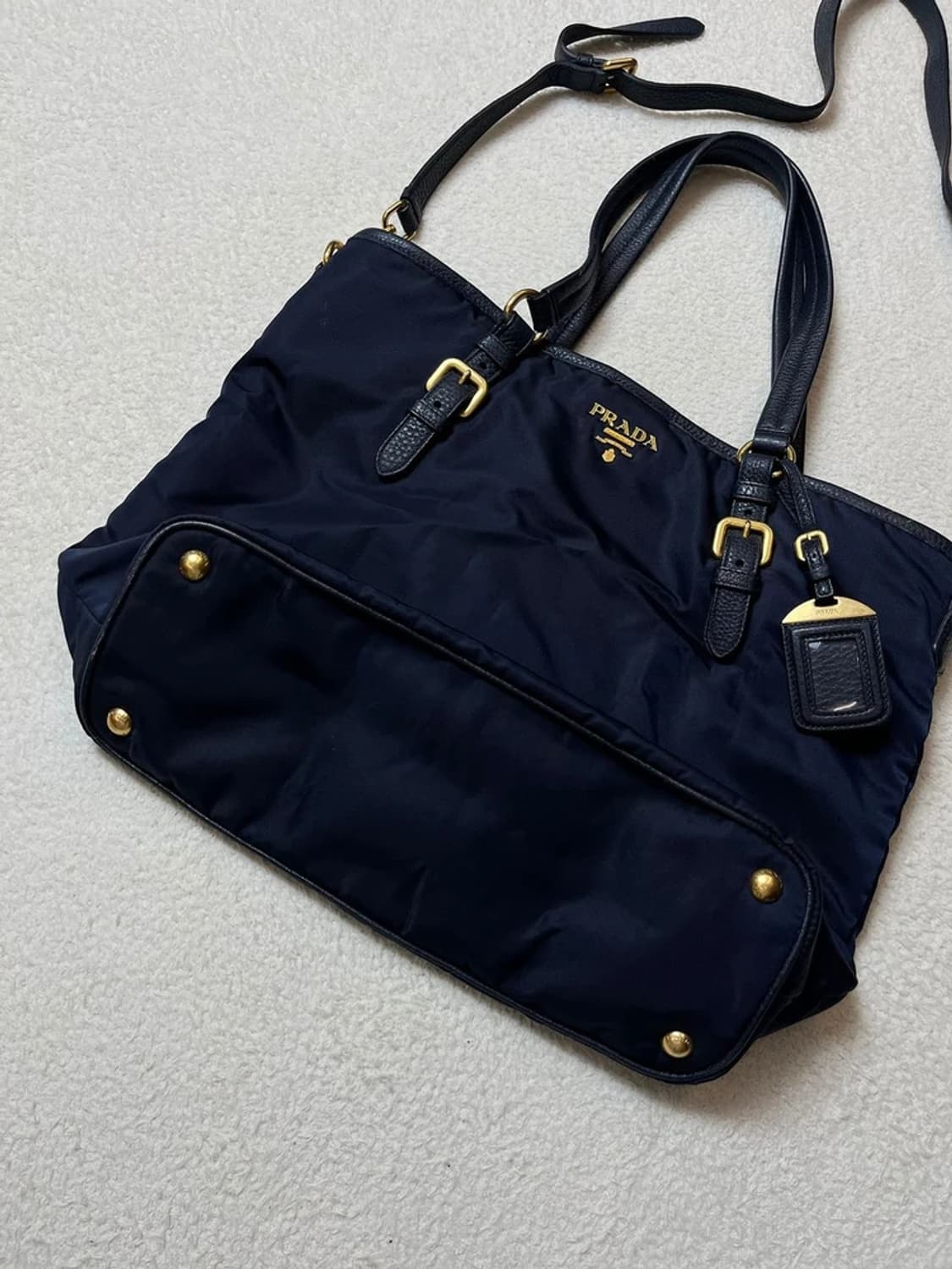 프라다 PRADA 테수토 가죽 트리밍 투웨이 토트백 A1660 상품이미지4