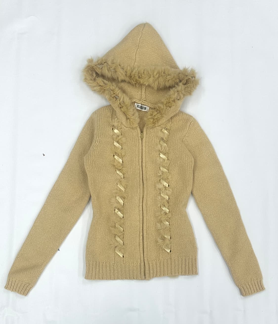 🌙라떼갸루 달천깔 퍼 아일렛 니트 집업🌙 바닐라 히메갸루 히피 그런지 상품이미지4