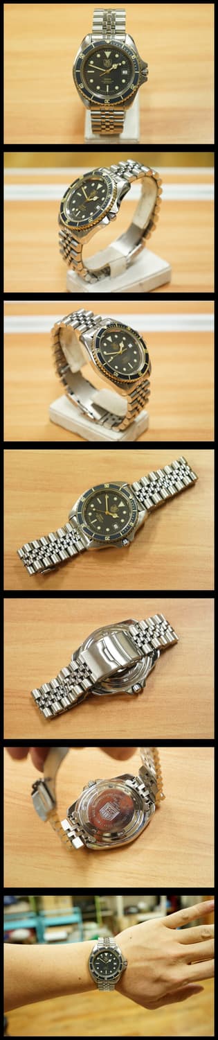 80s 태그호이어 1000 점보사이즈 프로패셔널 200m 콤비 쿼츠 시계 상품이미지2