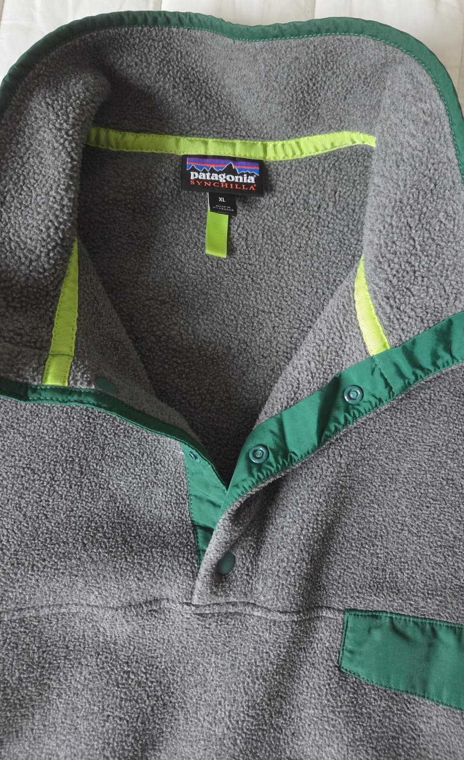 파타고니아 신칠라 스냅티 풀오버 스웨터 니켈 헌터그린 XL 상품이미지5