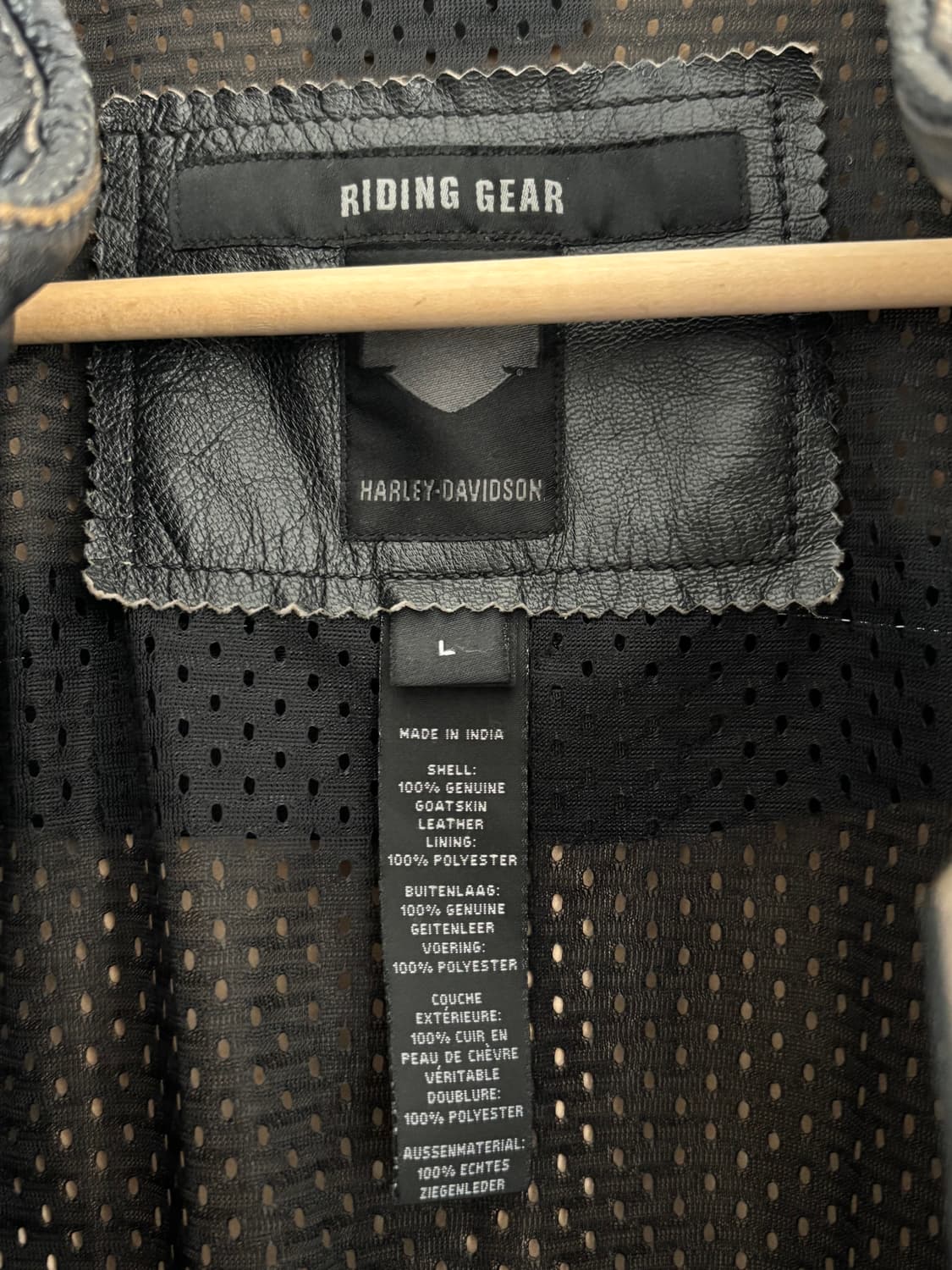 Harley Davidson 할리데이비슨 블랙 가죽 라이딩 기어 자켓 상품이미지6